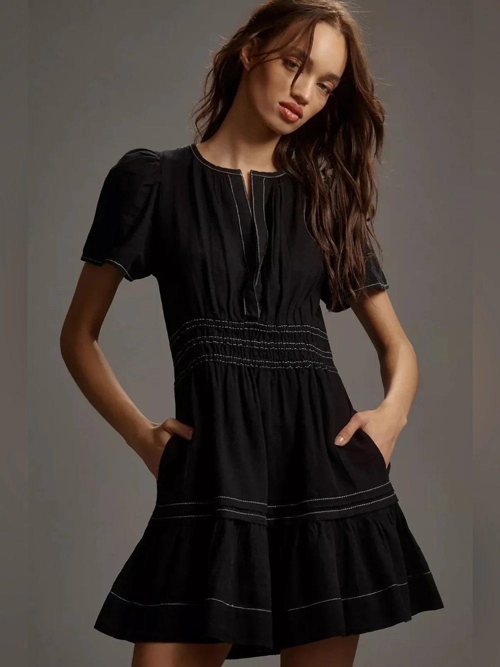 Anthropologie The Somerset Mini Dress in deep navy size 2x - Picture 1 of 7